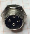 Штекер MIC CONECTOR 4 pin на панель (GX16M-4B)
